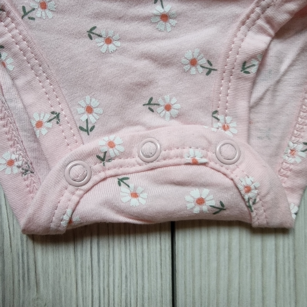 Carter's 2 piece baby outfit pink happy bodysuit with denim pants NWT Size 3 mo - Picture 5 of 16